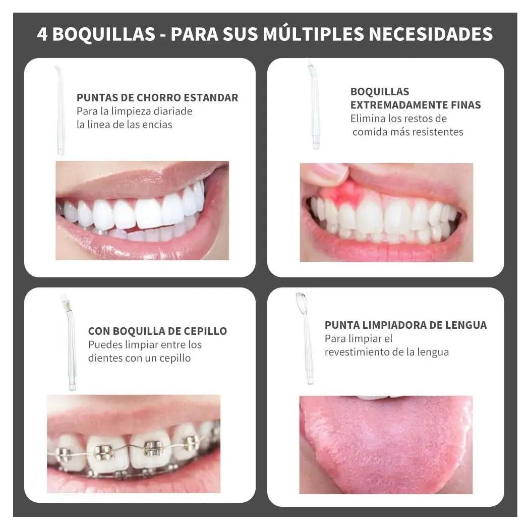 Irrigador Bucal Portátil Recargable / Hilo Dental de Agua