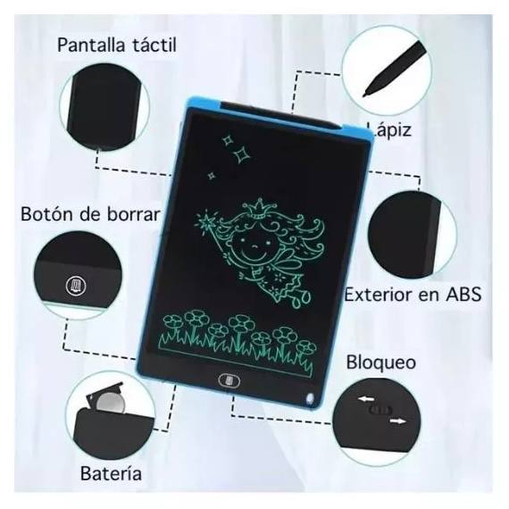 Tablet de Escritura LCD de 12 Pulgadas Pantalla Colorida para Dibujo y Notas