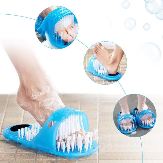 Zapatillas Exfoliantes y Masajeadoras para Limpieza Profunda de Pies en la Ducha