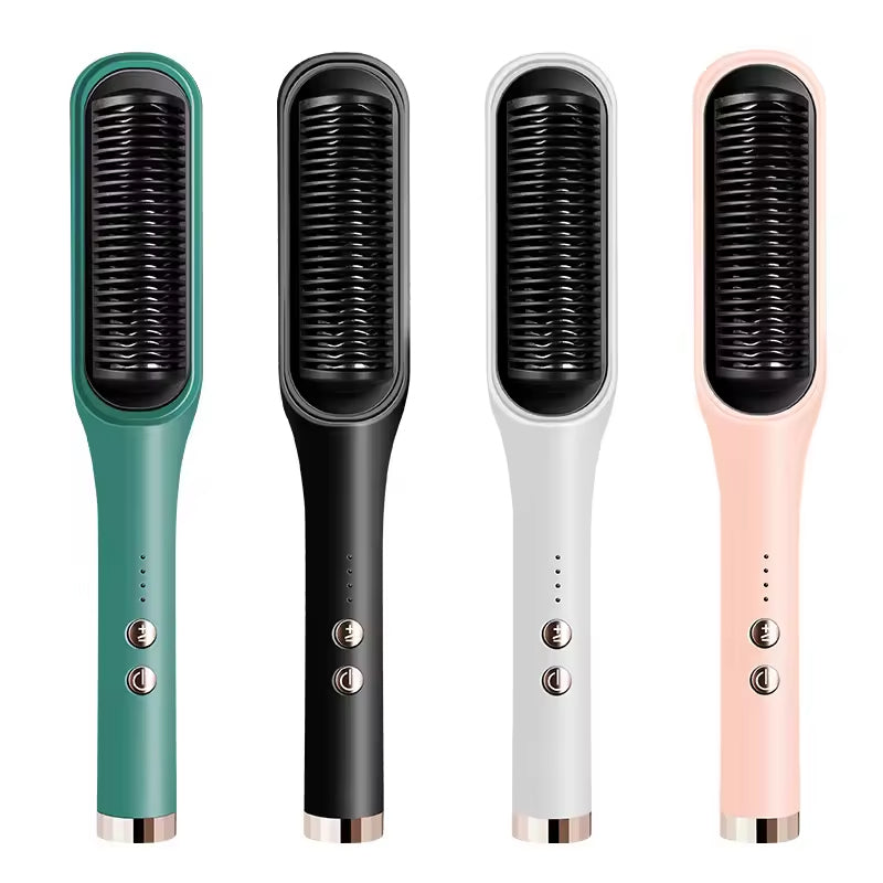 Cepillo Alisador Eléctrico de Cabello con Control de Temperatura y Calentamiento Rápido