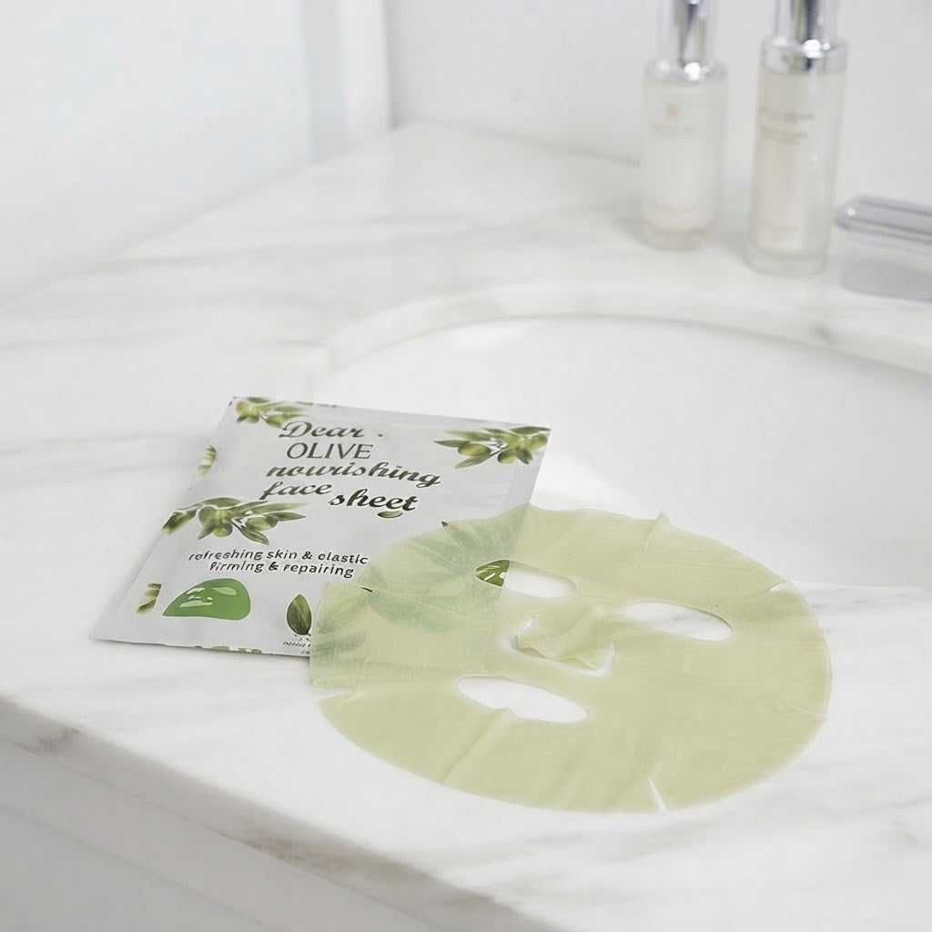 Mascarilla Facial "Dear She" de Aceite de Oliva – Nutrición y Firmeza Intensa (28 ml)