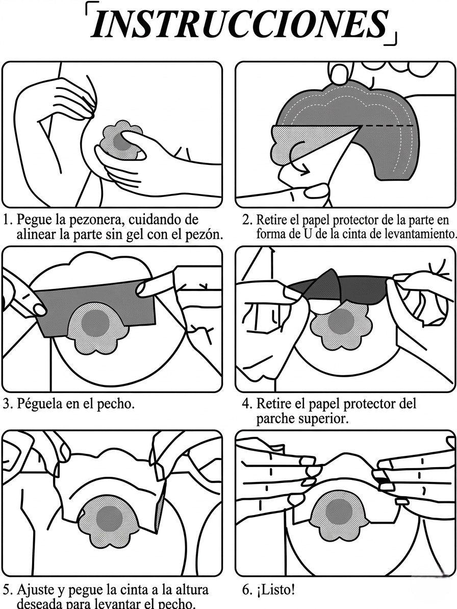 Parches Levanta Busto Bare Lifts Invisibles Pack 10 Unidades