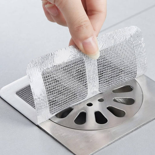 Mallas Adhesivas Desechables Filtro Atrapa Cabellos para Desagüe