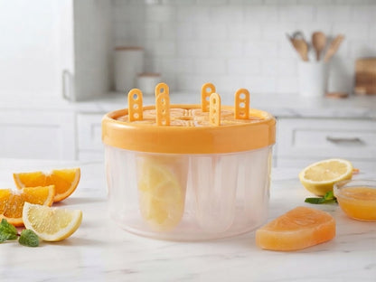 ¡Refréscate con Estilo!  Molde para Paletas de Hielo con Diseño Cítrico