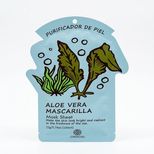 Mascarilla Facial Purificadora de Aloe Vera y Algas de Grenobil.