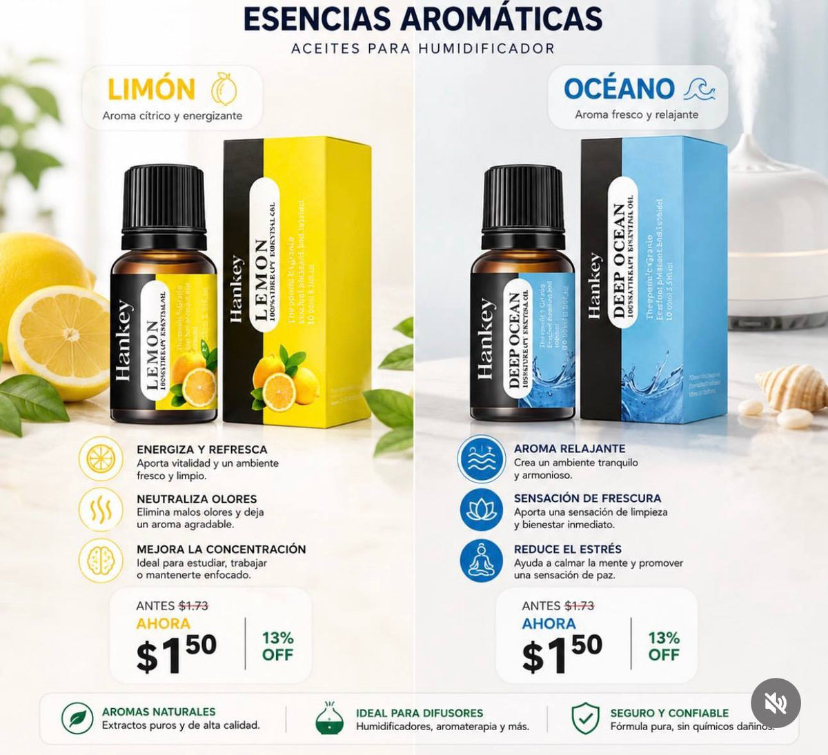 Set de Esencias Aromáticas Aritméticas RHJY x6 - Aromaterapia y Relax