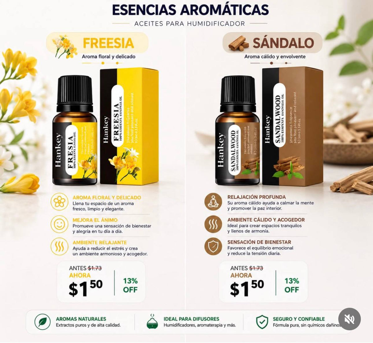Set de Esencias Aromáticas Aritméticas RHJY x6 - Aromaterapia y Relax