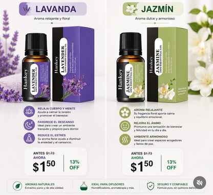Set de Esencias Aromáticas Aritméticas RHJY x6 - Aromaterapia y Relax