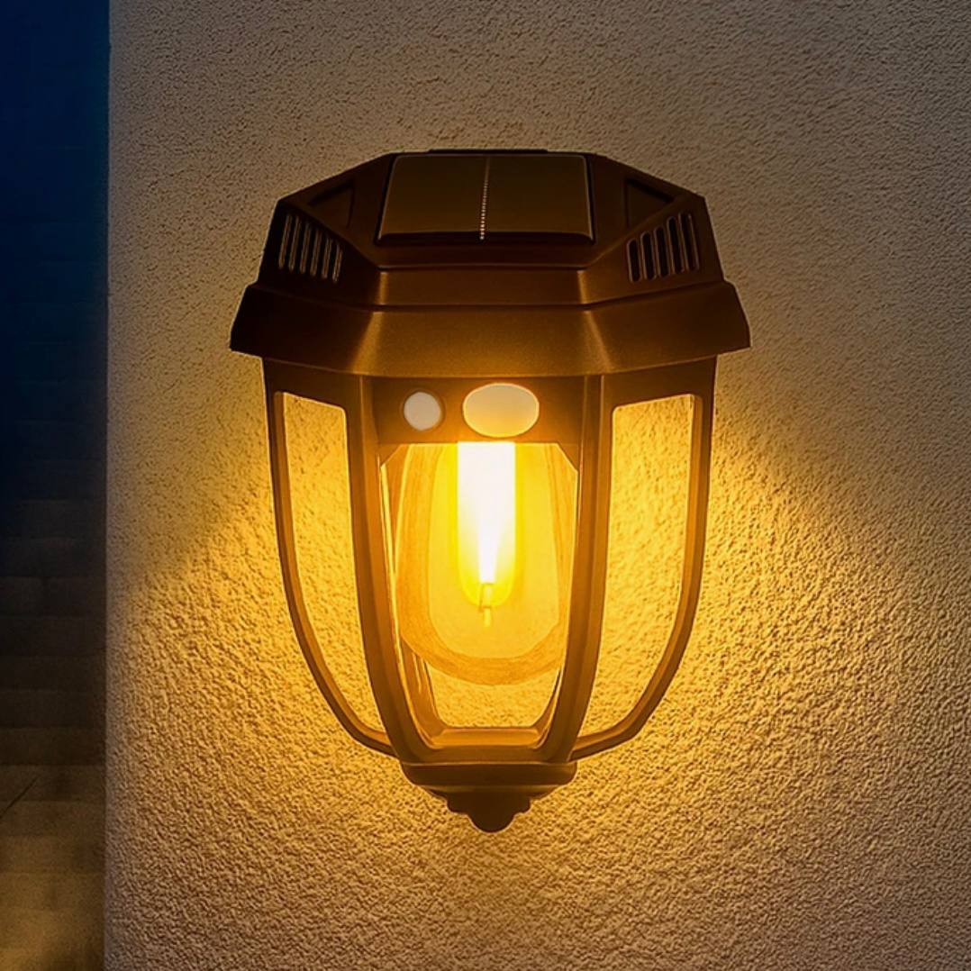 Lámpara Solar LED con Sensor de Movimiento