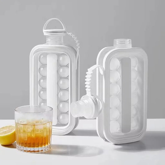 Botella Molde Portátil para Cubos de Hielo Esféricos