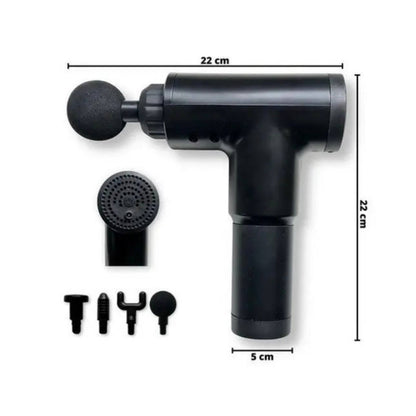 Pistola de Masaje Muscular Profundo Hy-Impact con Cabezales Intercambiables