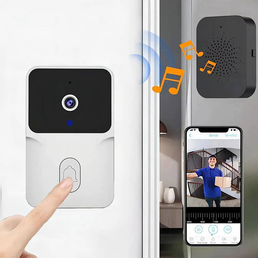 Timbre Inteligente Inalámbrico con Cámara HD, WiFi y Visión Nocturna