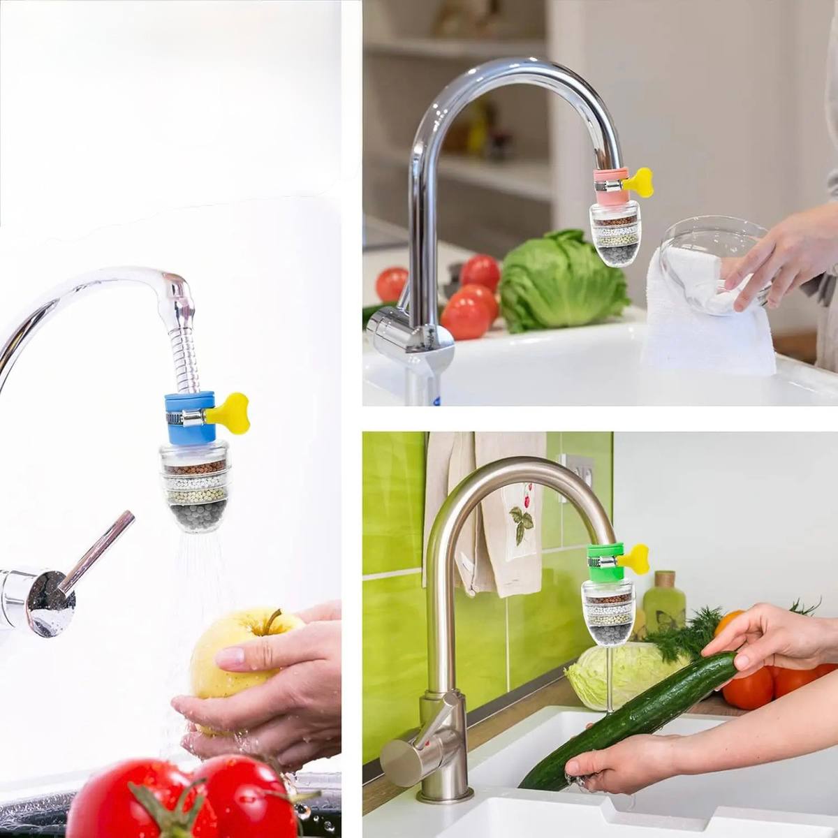 Filtro Purificador de Agua Multicapa para Grifo y Llave de Cocina