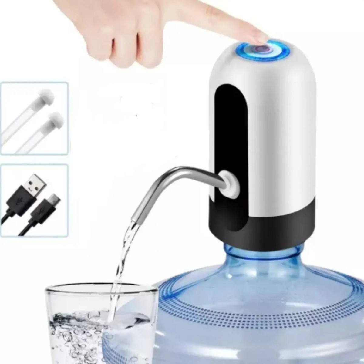 Dispensador Eléctrico de Agua Recargable por USB para Botellones y Garrafones