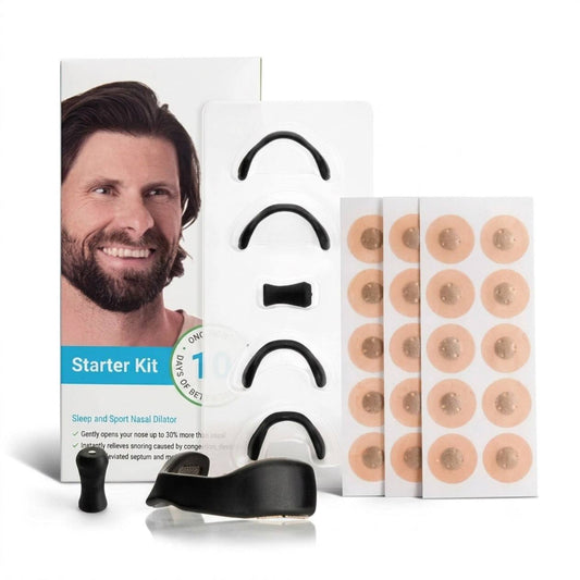 Kit de Inicio Dilatador Nasal Antirronquidos y Deportivo con Bandas Adhesivas