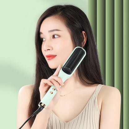 Cepillo Alisador Eléctrico de Cabello con Control de Temperatura y Calentamiento Rápido