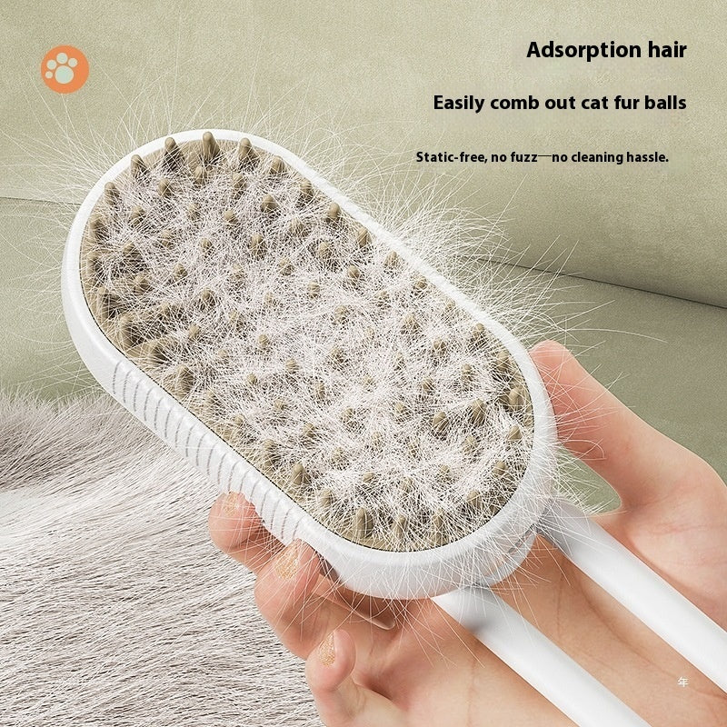 Cepillo Eléctrico 3 en 1 de Vapor para Mascotas