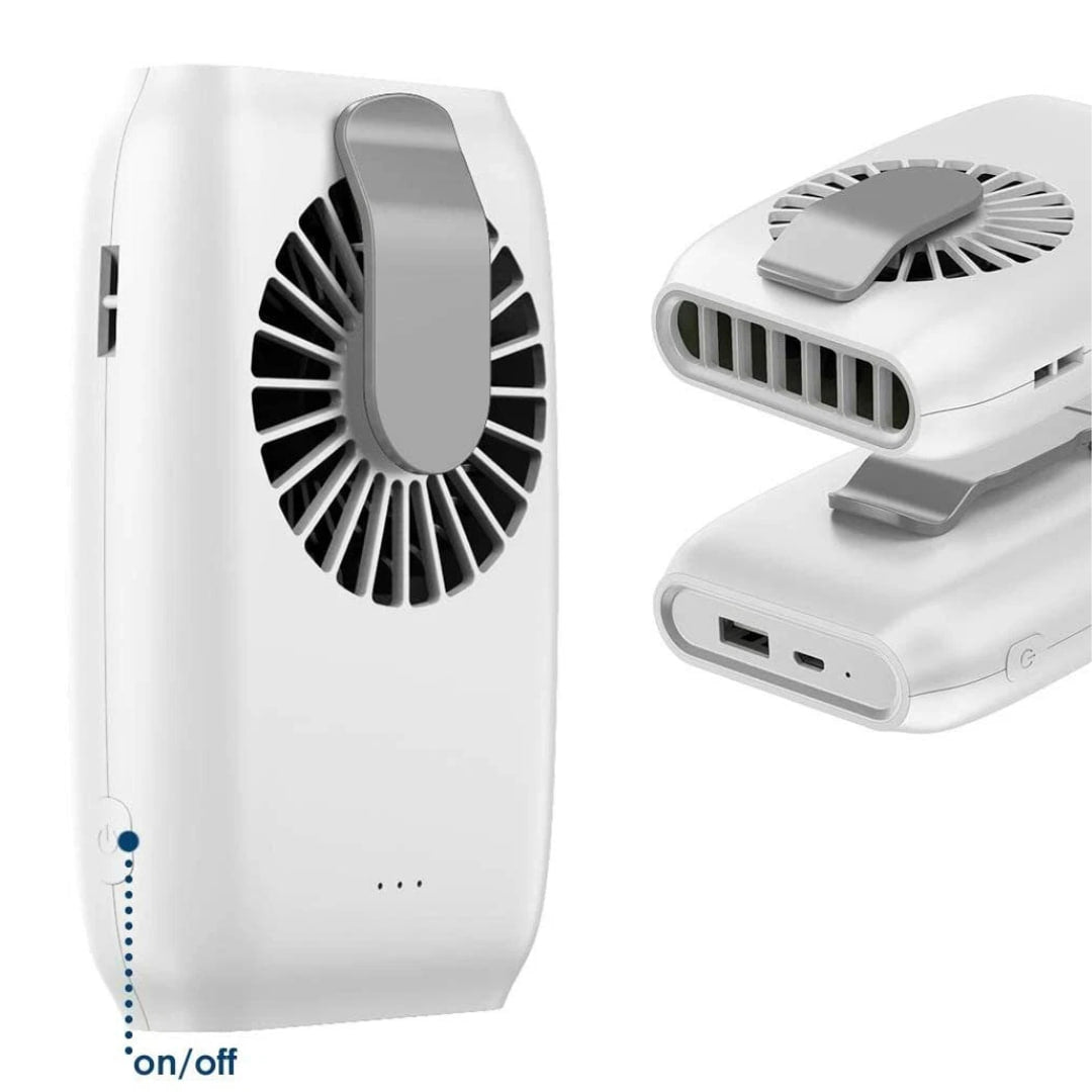 Mini Ventilador Portátil Hands Free / Wearable Recargable