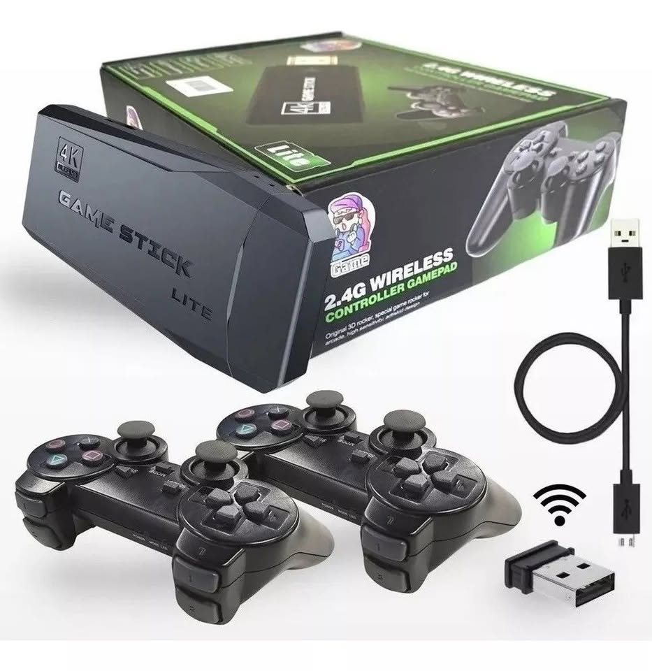 Consola de Videojuegos Retro Inalámbrica Game Stick Lite (4K / 2 Controles)