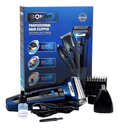 Máquina de Afeitar Profesional 3 en 1 Sonar (Hair Clipper & Shaver)