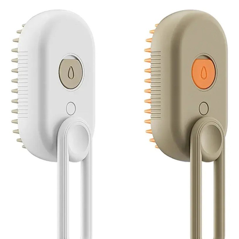 Cepillo Eléctrico 3 en 1 de Vapor para Mascotas