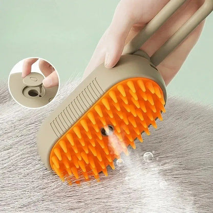 Cepillo Eléctrico 3 en 1 de Vapor para Mascotas