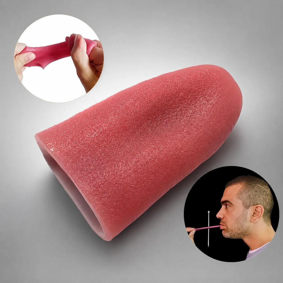 Lengua Falsa Elástica de Broma Realista
