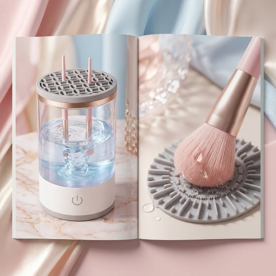 Lavadora Eléctrica Automática de Brochas de Maquillaje