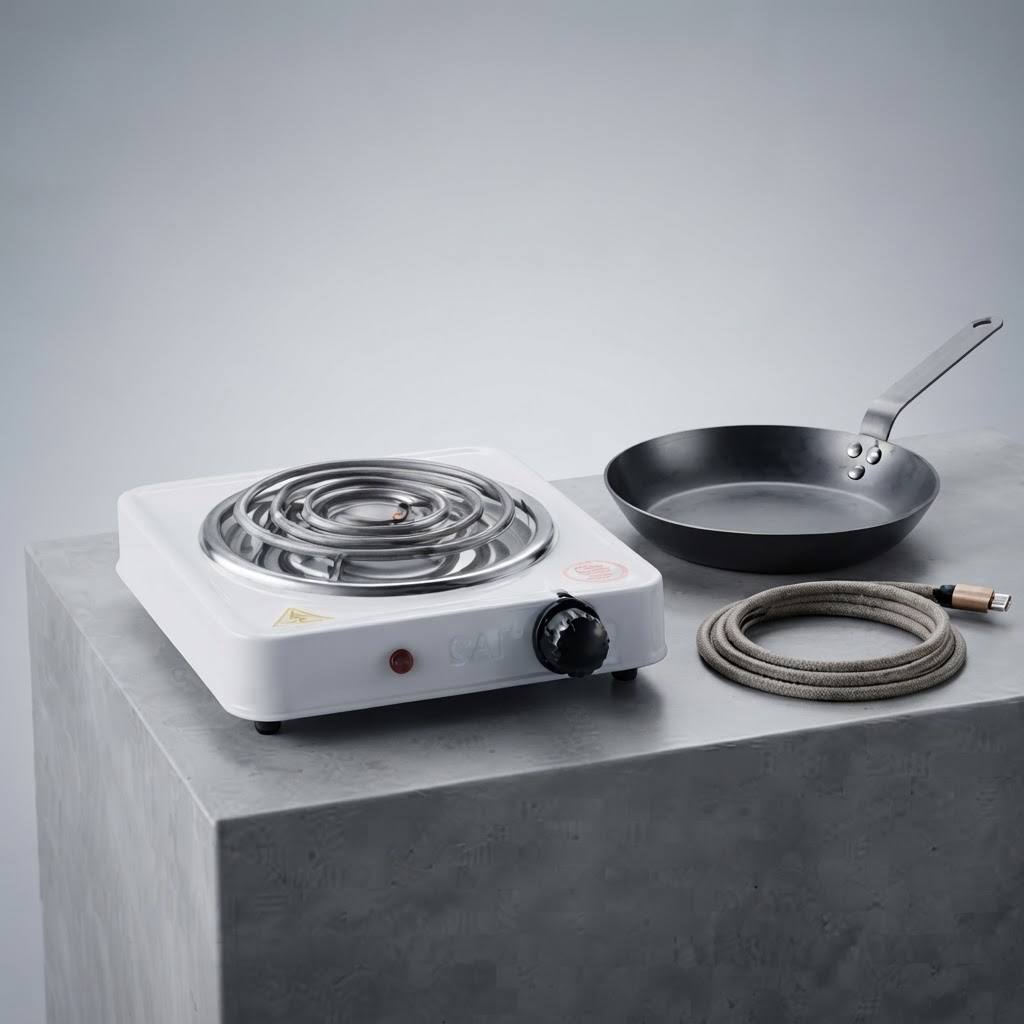 Cocina Eléctrica Portátil de Espiral RAF 1000W
