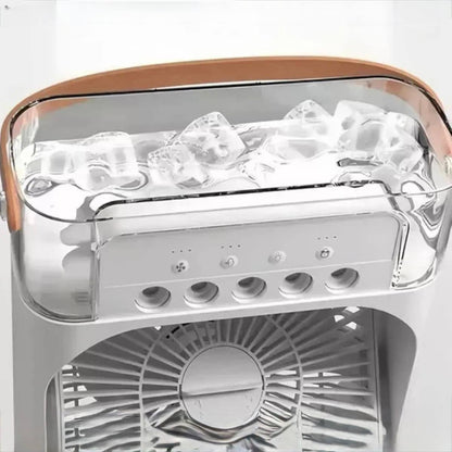 Mini Aire Acondicionado Portátil y Ventilador Humidificador de Escritorio