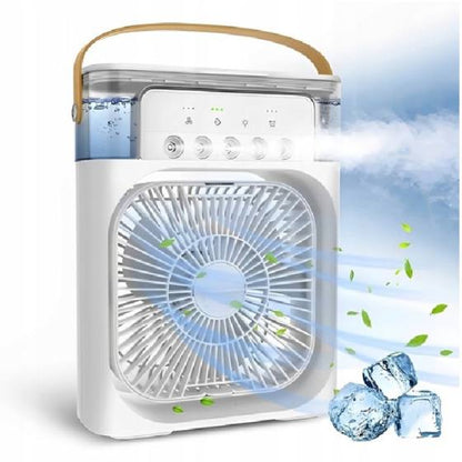 Mini Aire Acondicionado Portátil y Ventilador Humidificador de Escritorio