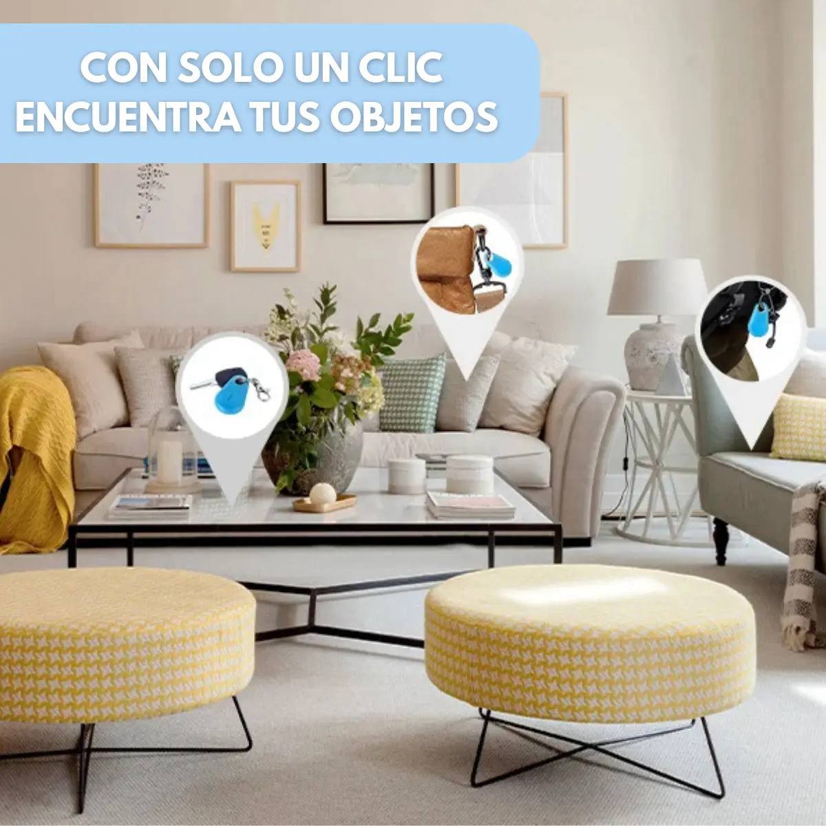 Localizador Inteligente Bluetooth Rastreador de Objetos, Llaves y Mascotas