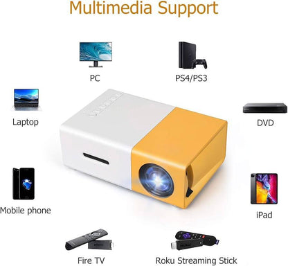 Mini Proyector Portátil LED Multimedia para Cine en Casa y Entretenimiento