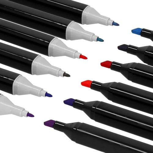 Set de Marcadores Touch Doble Punta de 24 Unidades con Estuche