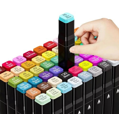 Set de Marcadores Touch Doble Punta de 24 Unidades con Estuche