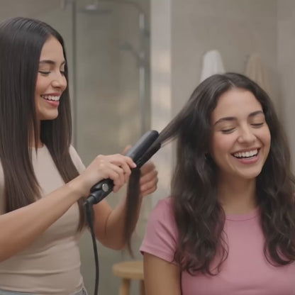 Cepillo Alisador Eléctrico de Cabello con Control de Temperatura y Calentamiento Rápido