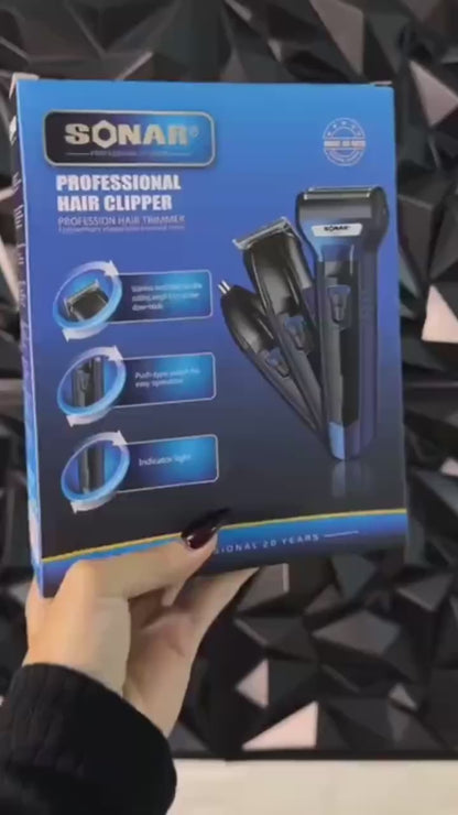 Máquina de Afeitar Profesional 3 en 1 Sonar (Hair Clipper & Shaver)