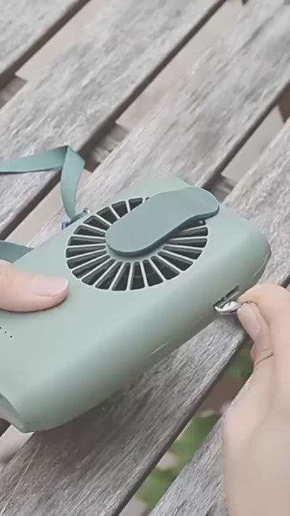Mini Ventilador Portátil Hands Free / Wearable Recargable