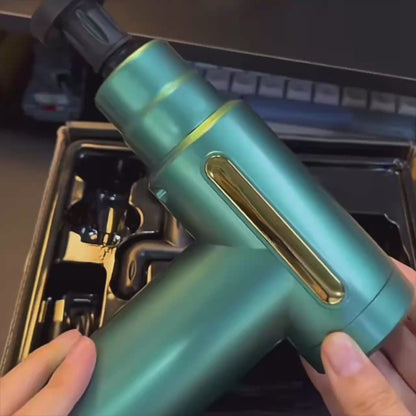 Pistola de Masaje Muscular Profundo Hy-Impact con Cabezales Intercambiables