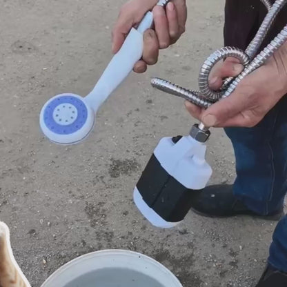 Ducha Portátil Recargable USB con Bomba Sumergible para Camping