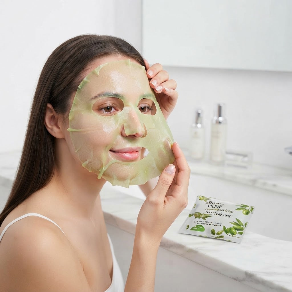 Mascarilla Facial "Dear She" de Aceite de Oliva – Nutrición y Firmeza Intensa (28 ml)